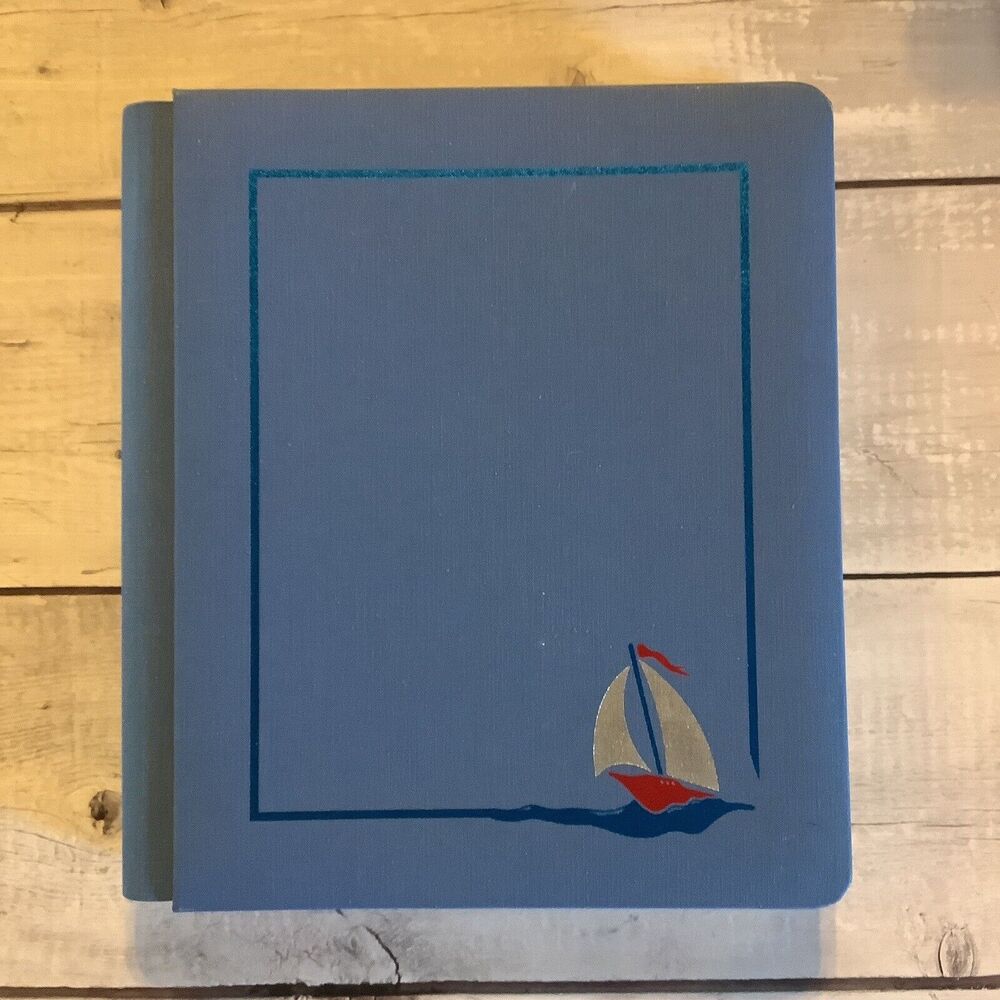 Creative Memories 8 X 10 Blue Sailboat Reflections Scrapbook Album 15 Pages READ